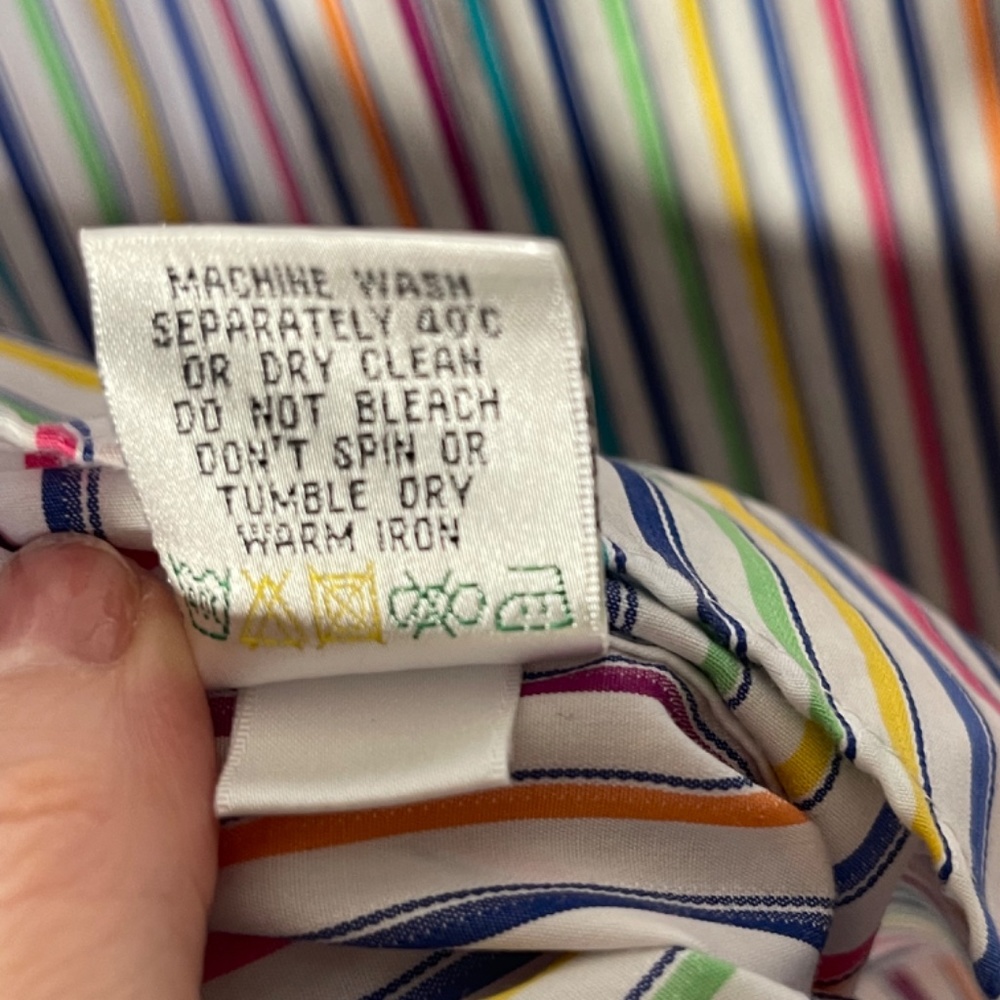 Bugatchi Uomo Multicolor Stripes Button Up It Dre… - image 3